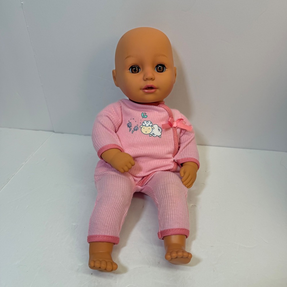 Zapf Creation Baby Born Doll 2017 Pink Sheep Outfit 14 Inch Brown Sleeping Eyes